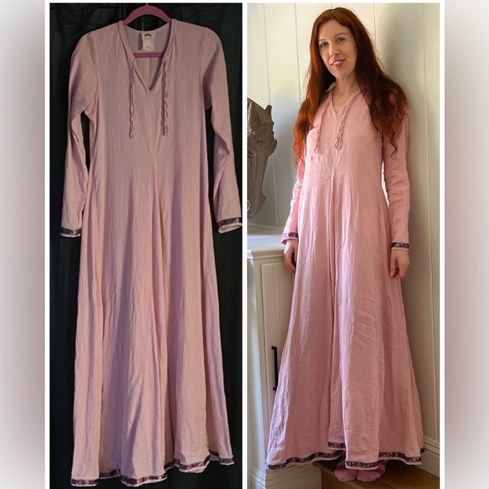 ARMSTREET PINK ISLE THE BRIGHT TUNIC DRESS CHEMISE GARB MEDIEVAL LARP RENFAIRE